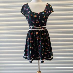 Lucca Couture Blue Floral Dress sz 4